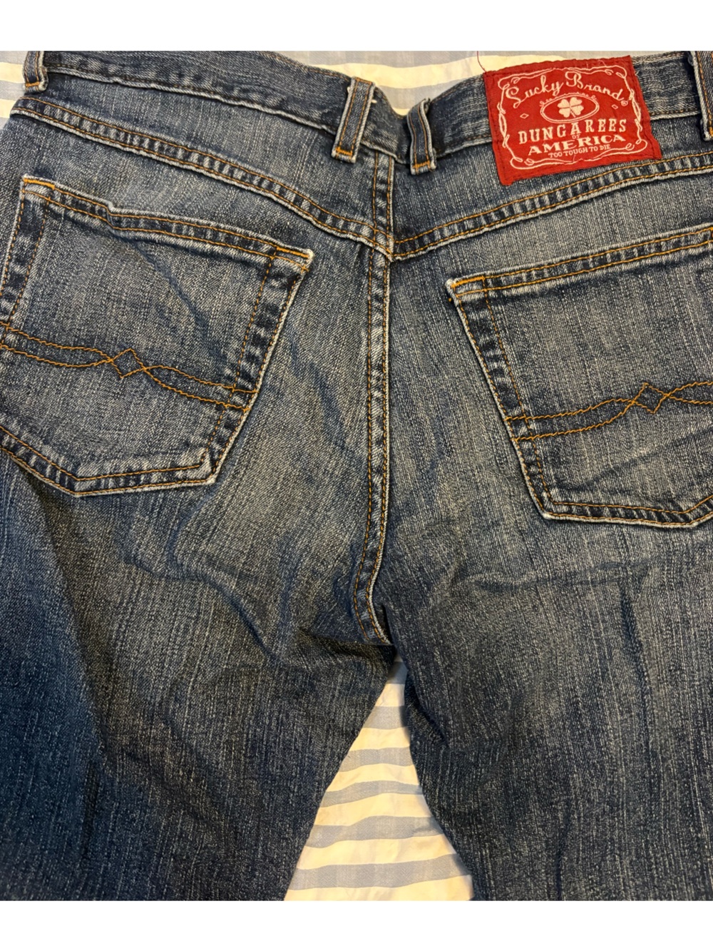 Vintage Y2K Lucky Brand Low Rise Dark Blue Jeans - Picture 2 of 4